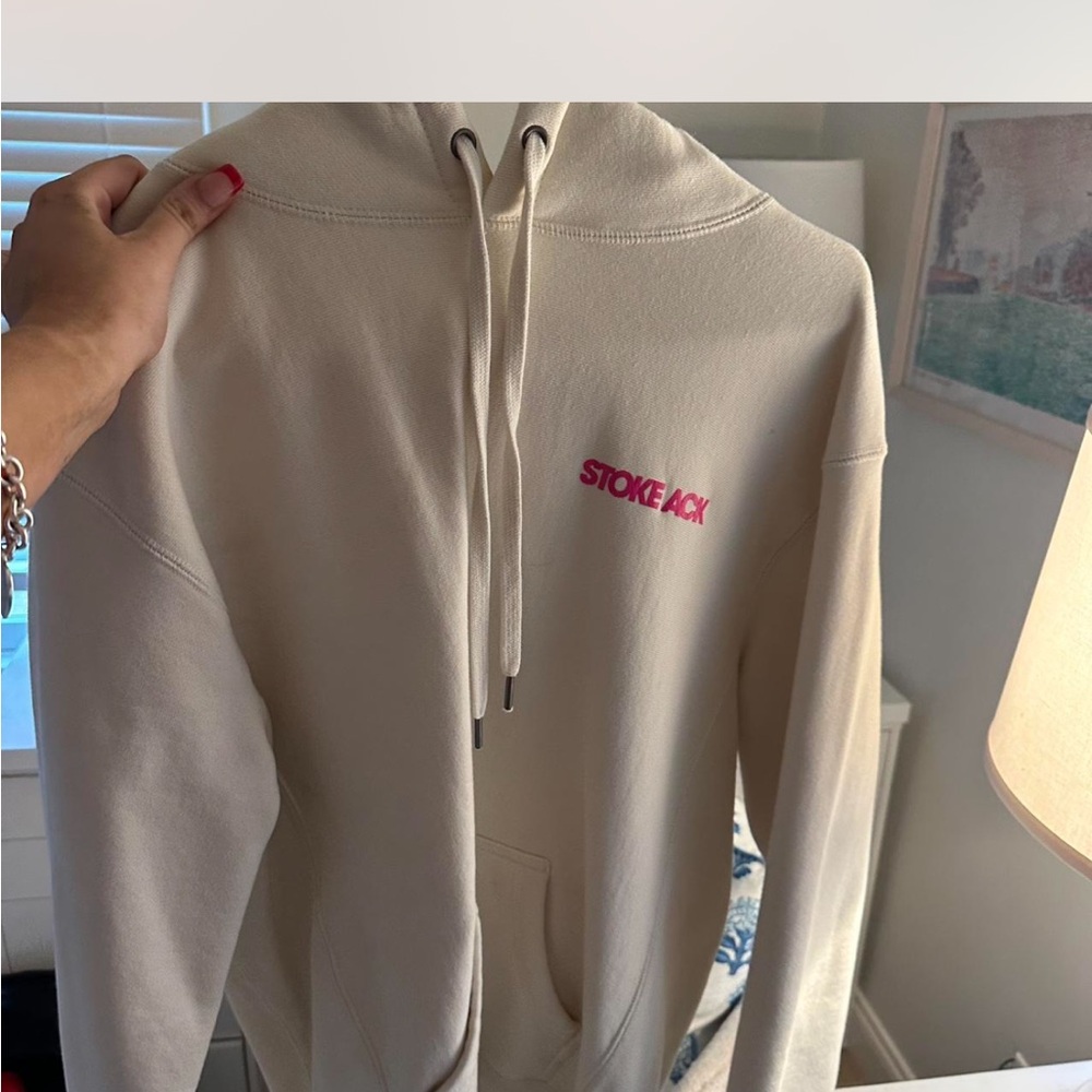 Cream Pullover Hoodie Sweatshirt